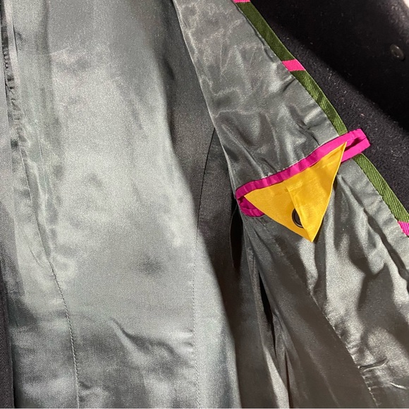 J. Crew Wool Cashmere Longline Coat Single Breasted Black size 4 thinsulate - Picture 5 of 10